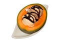 Filled melon with ice cream Royalty Free Stock Photo