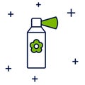 Filled outline Air freshener spray bottle icon isolated on white background. Air freshener aerosol bottle. Vector