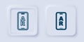 Filled and outline Augmented reality AR icon isolated on grey background. Virtual futuristic wearable devices. Square