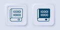 Filled and outline Books about programming icon isolated on grey background. Programming language concept. PHP, CSS, XML Royalty Free Stock Photo