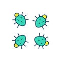 Filled outline Colorado beetle icon isolated on white background. Vector