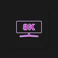 Filled outline Computer monitor icon isolated on black background. PC component sign. Flat filled outline style with