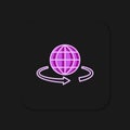 Filled outline 3d modeling icon isolated on black background. Augmented reality or virtual reality. Flat filled outline