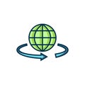 Filled outline 3d modeling icon isolated on white background. Augmented reality or virtual reality. Flat filled outline
