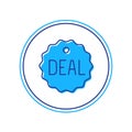 Filled outline Deal icon isolated on white background. Vector