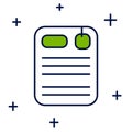 Filled outline Dossier folder icon isolated on white background. Vector