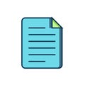 Filled outline File document icon isolated on white background. Checklist icon. Business concept. Flat filled outline