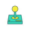 Filled outline Joystick for arcade machine icon isolated on white background. Joystick gamepad. Vector