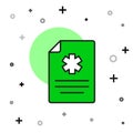 Filled outline Medical clipboard with clinical record icon isolated on white background. Health insurance form Royalty Free Stock Photo