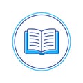 Filled outline Open book icon isolated on white background. Vector Royalty Free Stock Photo