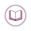 Filled outline Open book icon isolated on white background. Vector Royalty Free Stock Photo