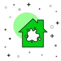 Filled outline Painting the house icon isolated on white background. Vector