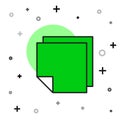 Filled outline Post note stickers icon isolated on white background. Sticky tapes with space for text or message. Vector