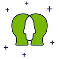 Filled outline Project team base icon isolated on white background. Business analysis and planning, consulting, team