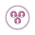 Filled outline Project team base icon isolated on white background. Business analysis and planning, consulting, team