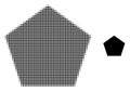 Filled Pentagon Halftone Dot Icon