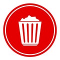 Filled recycle bin icon Royalty Free Stock Photo
