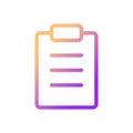 Filled tablet pixel perfect gradient linear ui icon