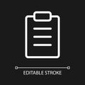 Filled tablet pixel perfect white linear ui icon for dark theme