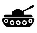 Filled tank super icon on white background. tank icon for your web site design, logo, app, UI. war symbol. army sign