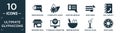 filled ultimate glyphicons icon set. contain flat error message, flower with leaves, question message, music menu, call contact,