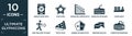 filled ultimate glyphicons icon set. contain flat smartphone with wireless connection, star point, download arrow with bar,