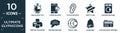 filled ultimate glyphicons icon set. contain flat time almost full, phone blocked, attach rotated, empty star, washing machine