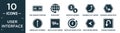 filled user interface icon set. contain flat two arrows pointing right and left, worldgrid, improve incomes, spinning left arrow,