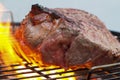 Fillet beef on barbecue Royalty Free Stock Photo