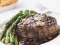 Fillet of Beef Bordelaise with Asparagus Spears