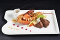 Fillet mignon and lobster Royalty Free Stock Photo