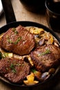 Fillet Mignon in Mushroom Wine Sauce Royalty Free Stock Photo