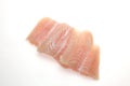 Fillet of raw fish in a white background Royalty Free Stock Photo