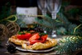 Fillet of a salmon in puff pastry Royalty Free Stock Photo