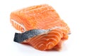 Fillet and salmon steak, trout, red fish Royalty Free Stock Photo