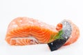 Fillet and salmon steak, trout, red fish Royalty Free Stock Photo