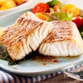 Fillets of savory marinated pollock