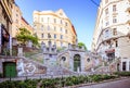 The well-known Fillgraderstiege in spring, in Vienna, Austria