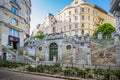 The well-known Fillgraderstiege in spring, in Vienna, Austria