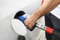 Filling with car gasoline Royalty Free Stock Photo