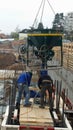 Filling concrete into formwork