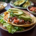 Filling and Flavorful Honduran Baleadas with Beans, Cheese, and Salad Royalty Free Stock Photo