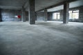 Filling the floor with concrete, screed and leveling the floor. Smooth floors made of a mixture of cement, industrial concreting