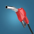 filling gun. gas refuelling nozzle, gasoline pump render Royalty Free Stock Photo
