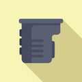 Filling ink icon flat vector. Tinned gadget recycling