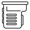 Filling ink icon outline vector. Tinned gadget recycling