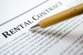 Filling rental contract Royalty Free Stock Photo