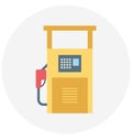 Filling Station Illustration Color Vector Isolated Icon easy editable and special use for Leisure,Travel and Tour