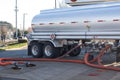 Filling tank at a gas station Royalty Free Stock Photo