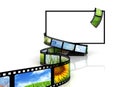 Film around blank TV Royalty Free Stock Photo